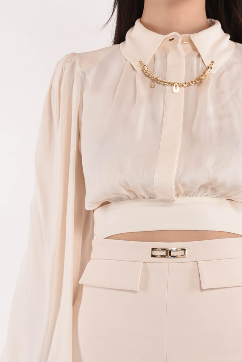 ELISABETTA FRANCHI camicia cropped