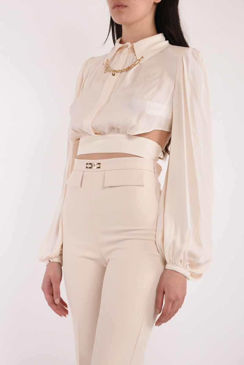 ELISABETTA FRANCHI camicia cropped