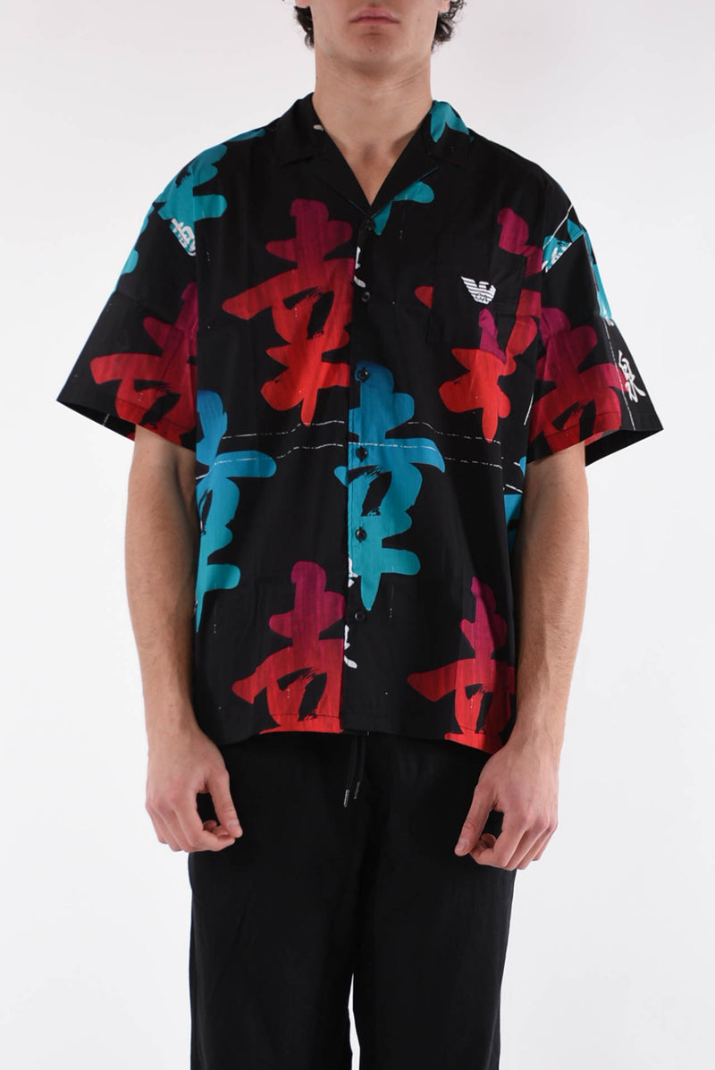 EMPORIO ARMANI Camicia fantasia in cotone