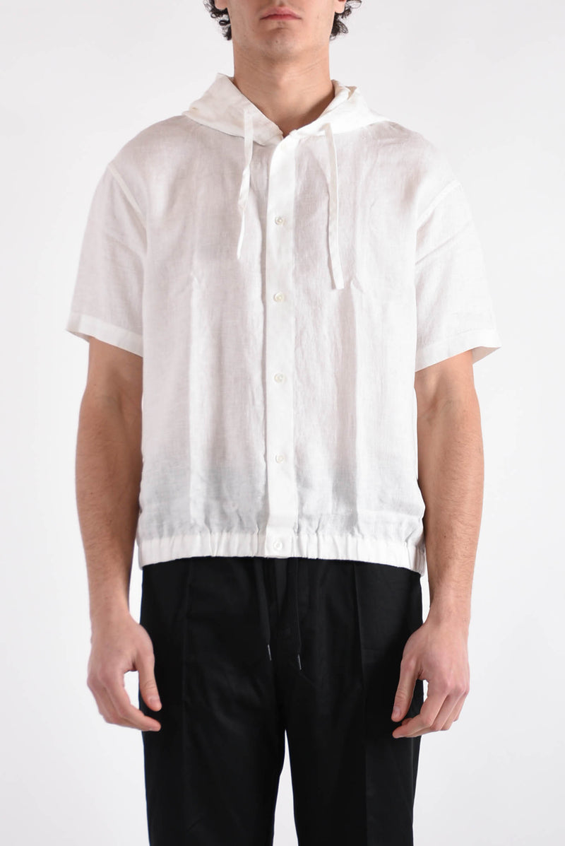 EMPORIO ARMANI Camicia con cappuccio in lino