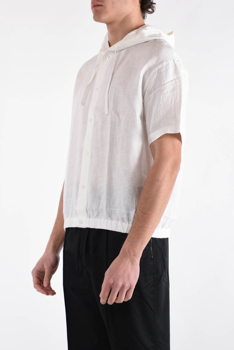 EMPORIO ARMANI Camicia con cappuccio in lino