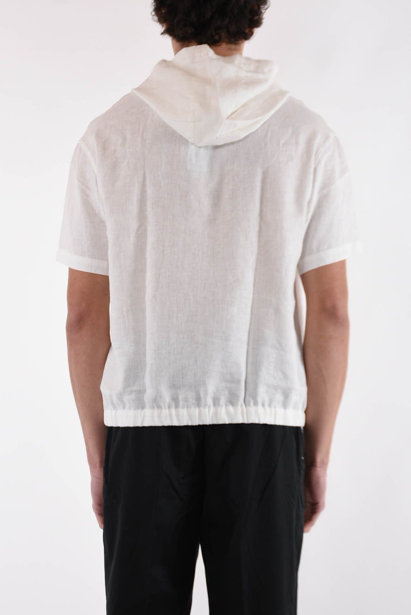 EMPORIO ARMANI Camicia con cappuccio in lino