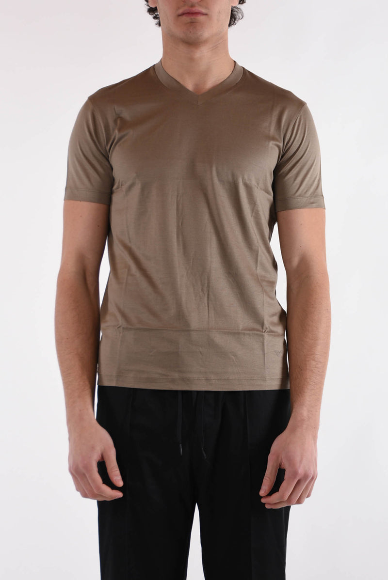 EMPORIO ARMANI T-shirt con logo in lyocell