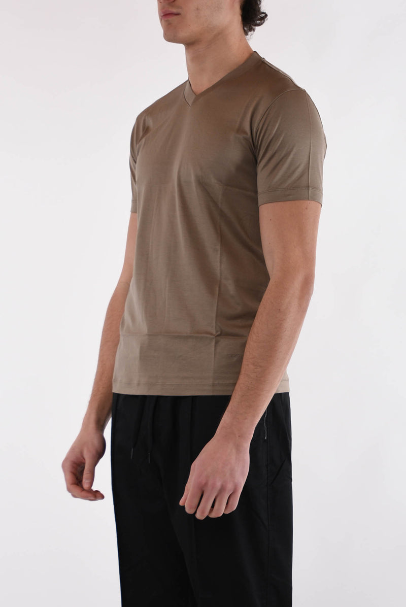 EMPORIO ARMANI T-shirt con logo in lyocell