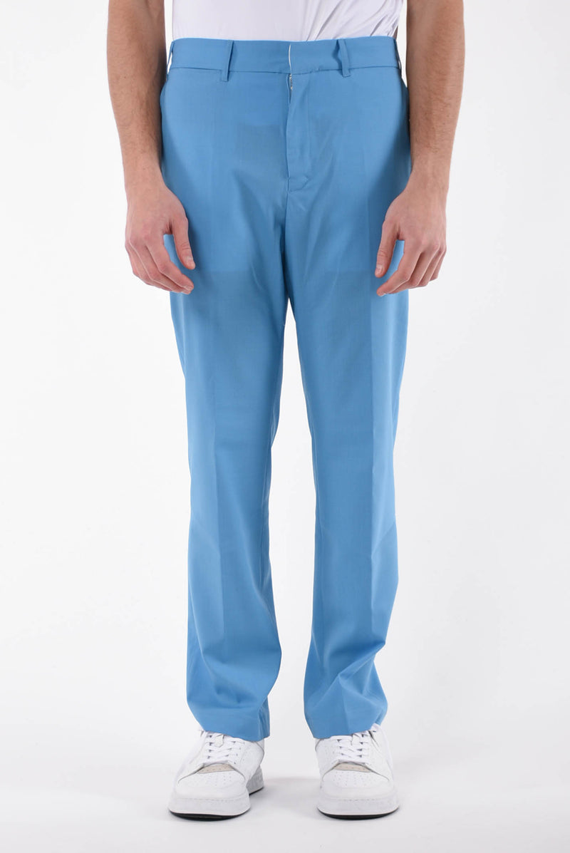 GRIFONI Pantaloni con pinces in fresco lana