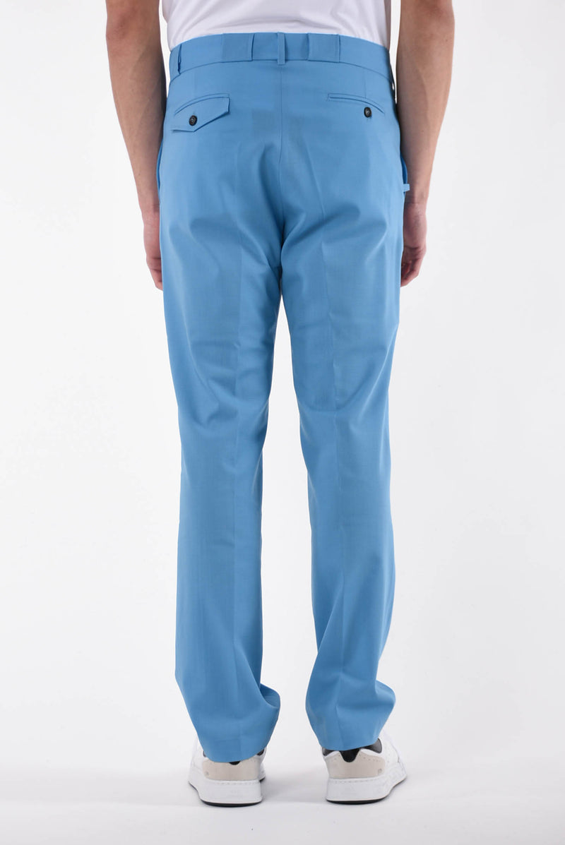 GRIFONI Pantaloni con pinces in fresco lana