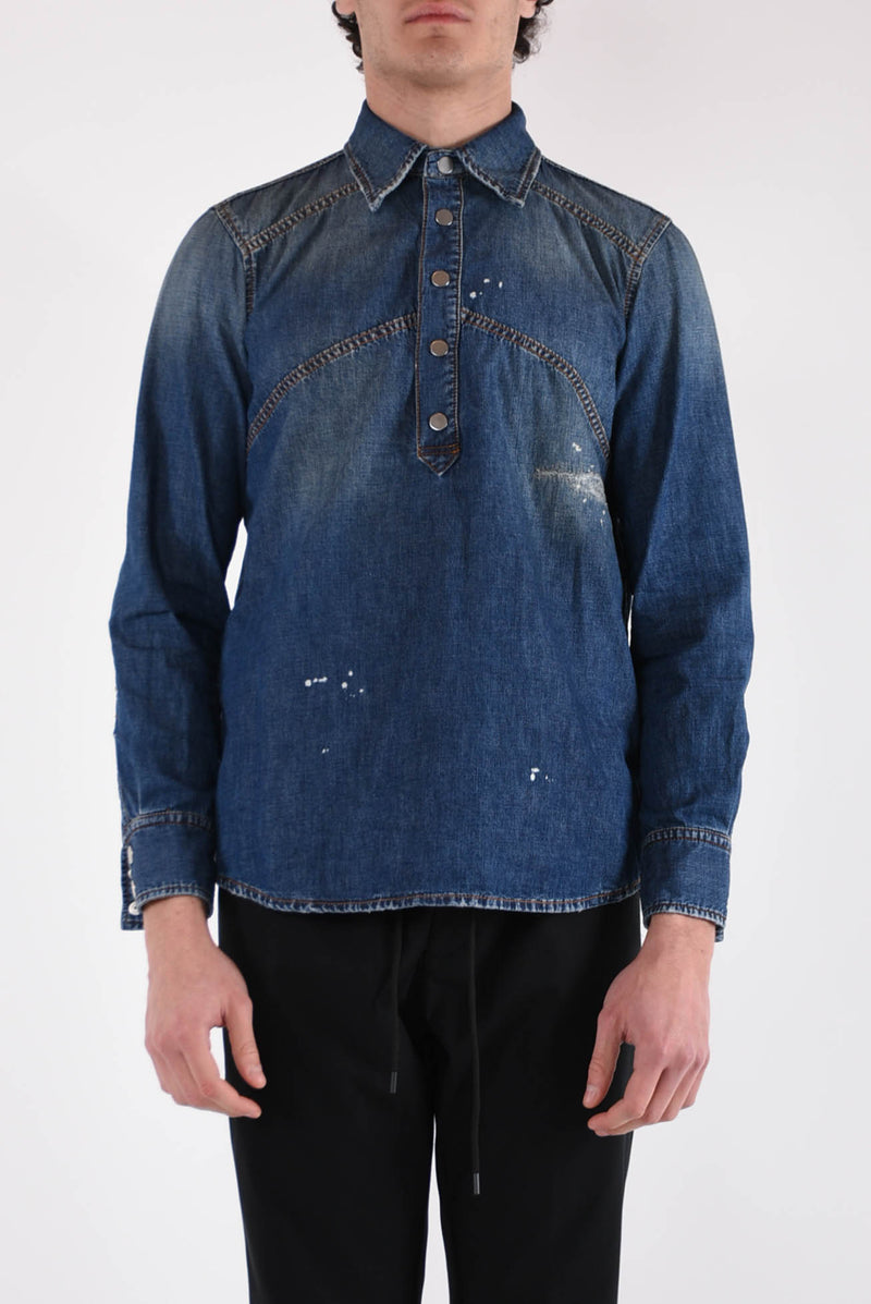 GRIFONI Camicia polo in denim