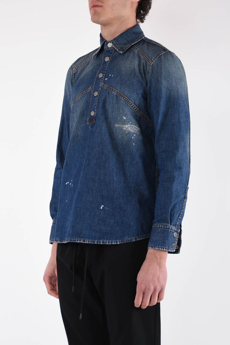 GRIFONI Camicia polo in denim