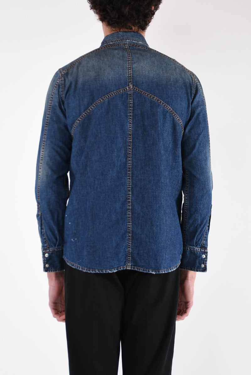 GRIFONI Camicia polo in denim