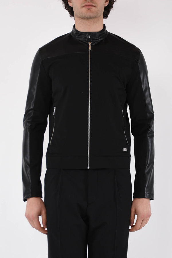 KARL LAGERFELD Giubbino biker in tessuto tecnico