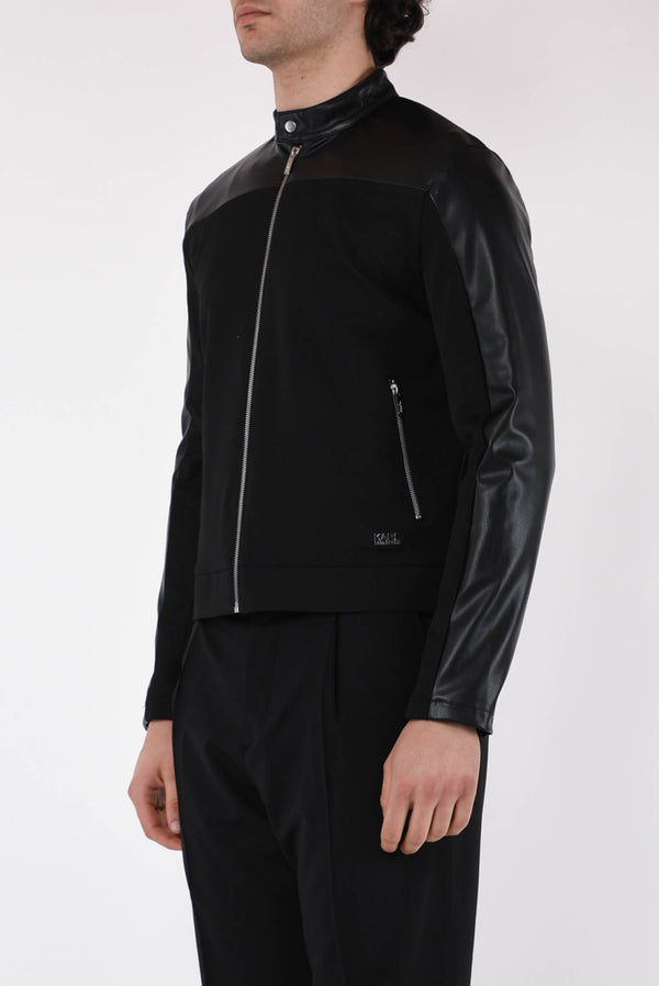 KARL LAGERFELD Giubbino biker in tessuto tecnico
