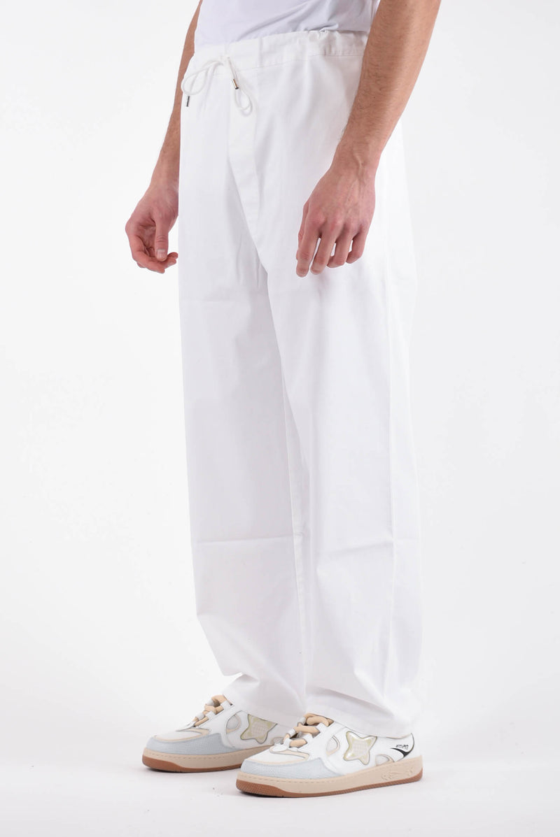 LANEUS Pantaloni wide in cotone