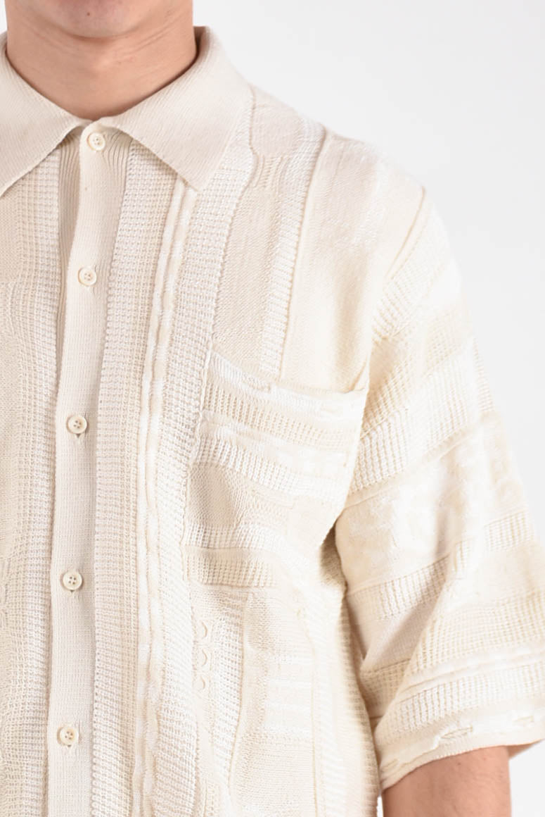 LANEUS Polo camicia jaquard in cotone