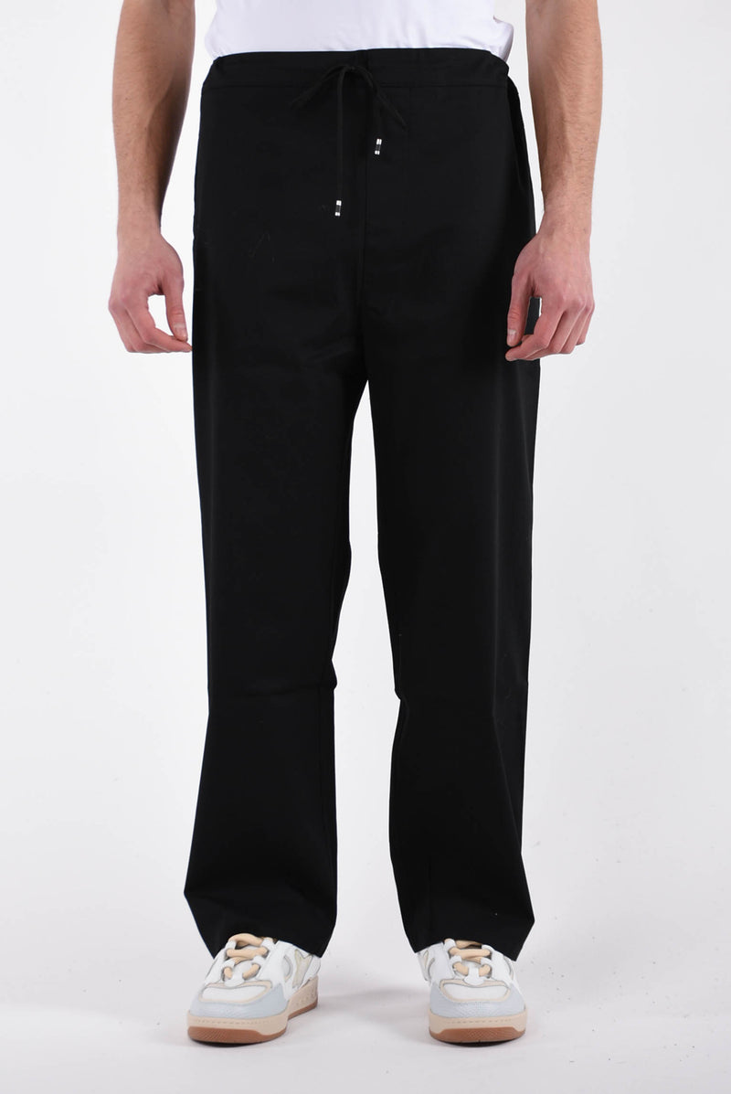 LANEUS Pantaloni wide in cotone
