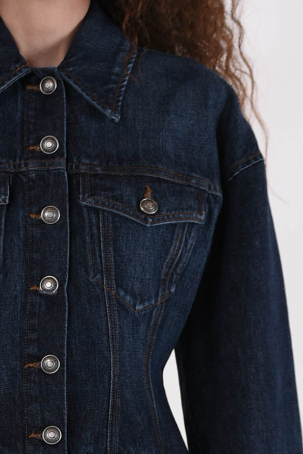 SPORTMAX giacca in denim modello nebbia