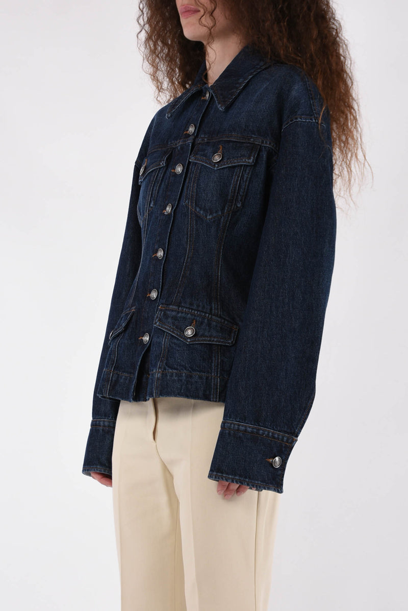 SPORTMAX giacca in denim modello nebbia
