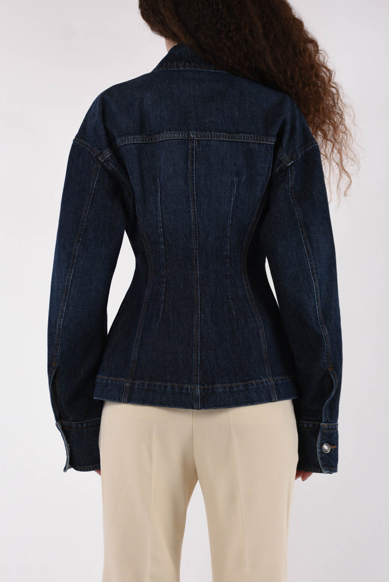SPORTMAX giacca in denim modello nebbia