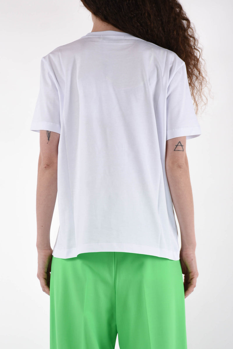 MSGM t-shirt con logo multicolor ricamato