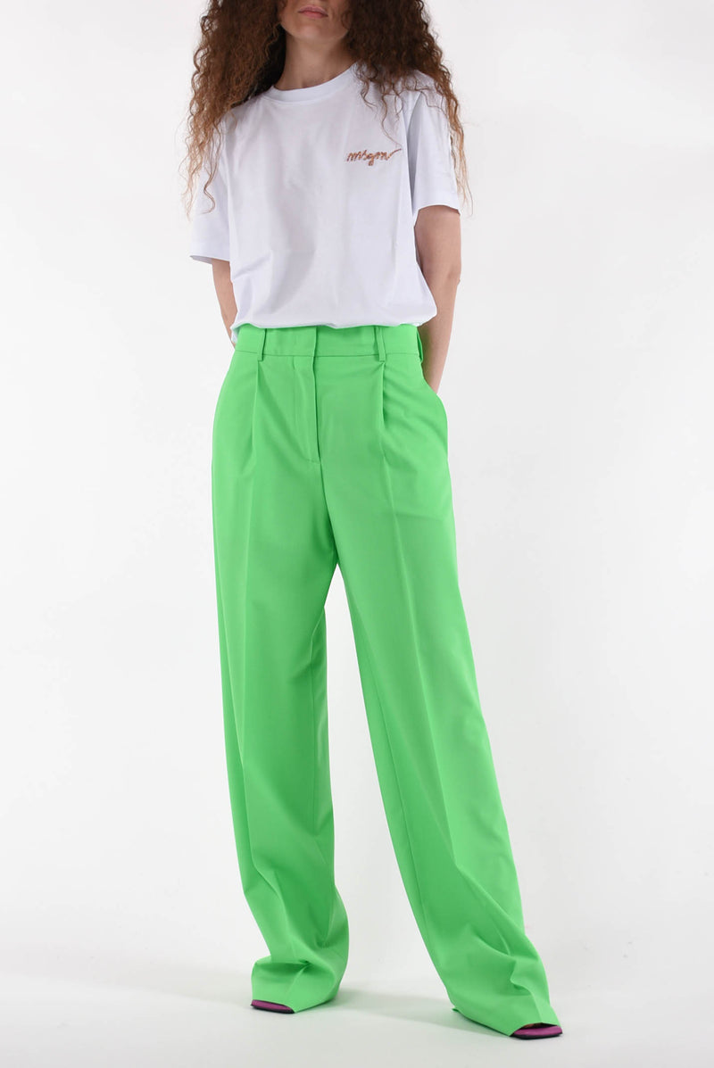 MSGM t-shirt con logo multicolor ricamato