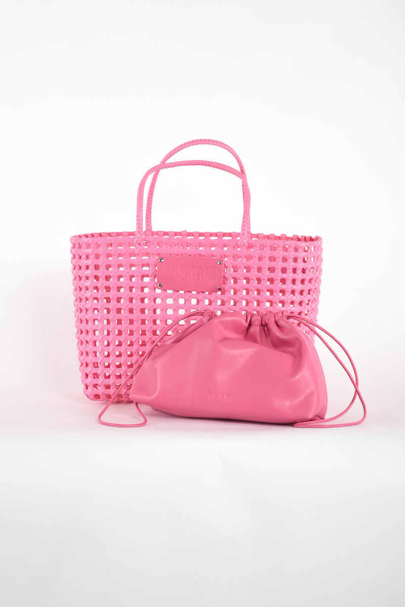 MSGM borsa shopper intrecciata