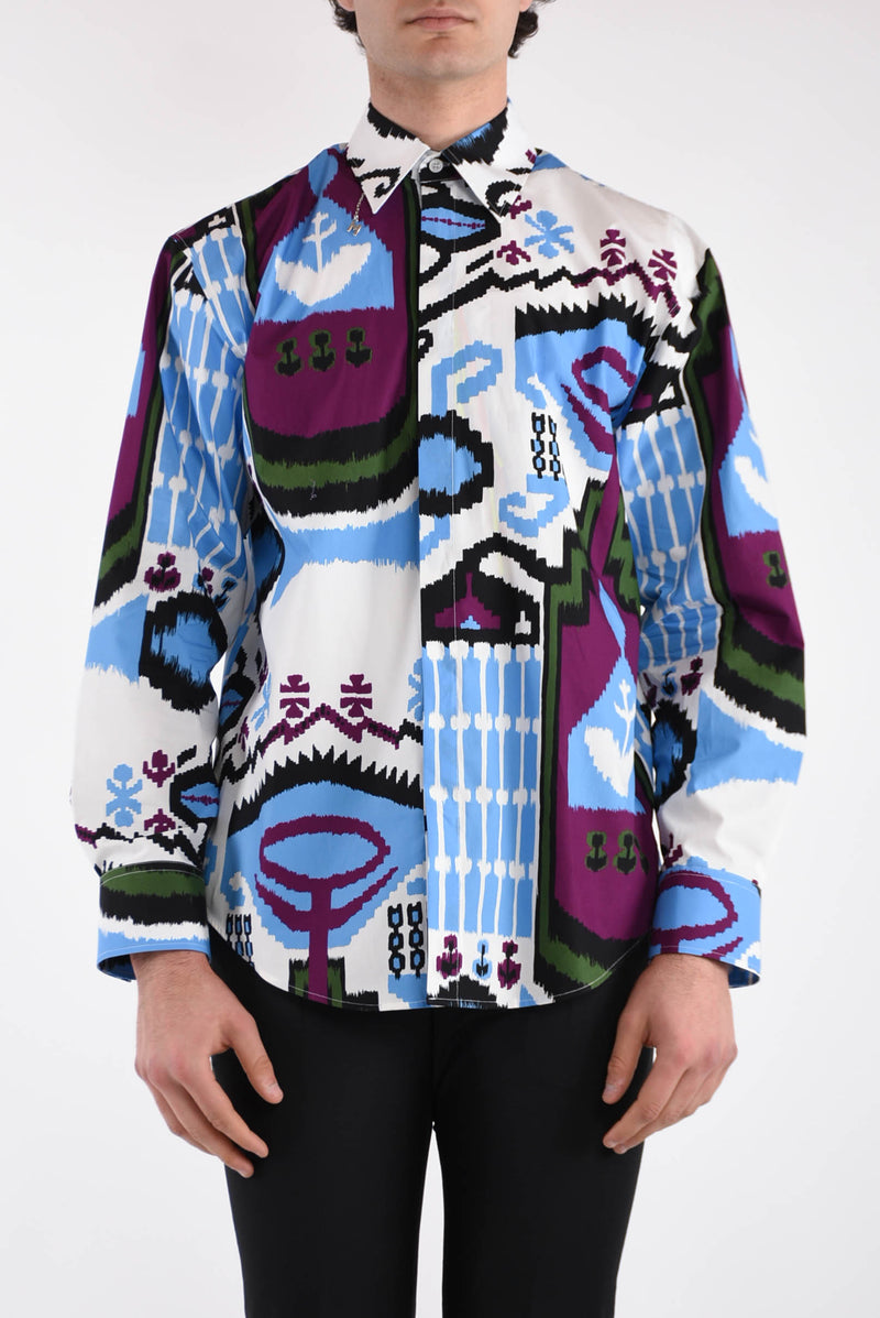 MSGM Camicia fantasia in cotone