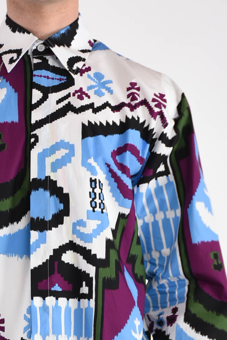 MSGM Camicia fantasia in cotone