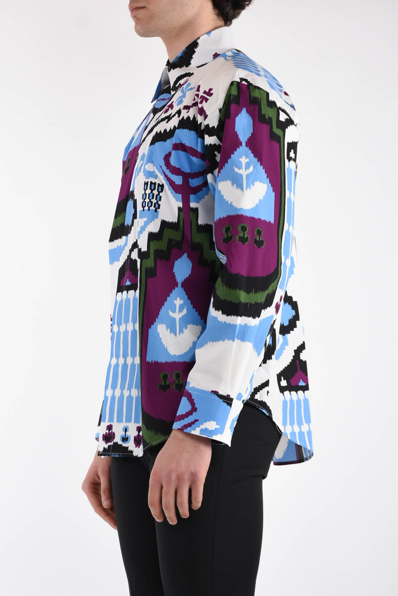 MSGM Camicia fantasia in cotone
