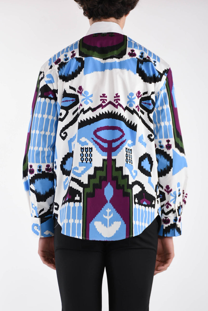 MSGM Camicia fantasia in cotone