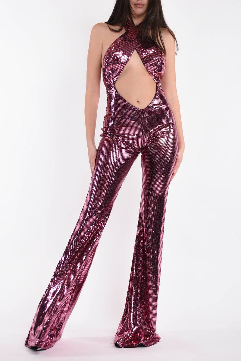 NEW ARRIVALS tuta modello sequin pink