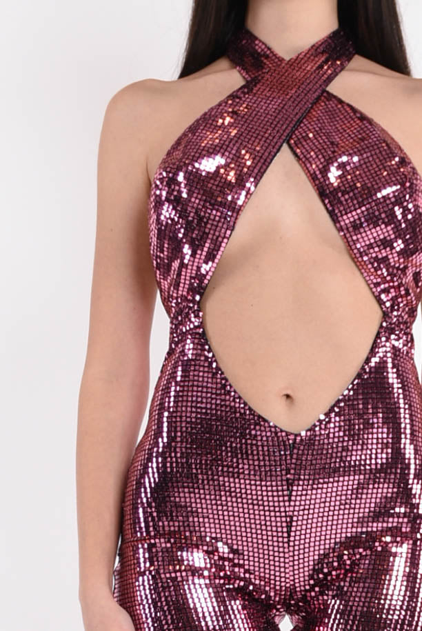 NEW ARRIVALS tuta modello sequin pink