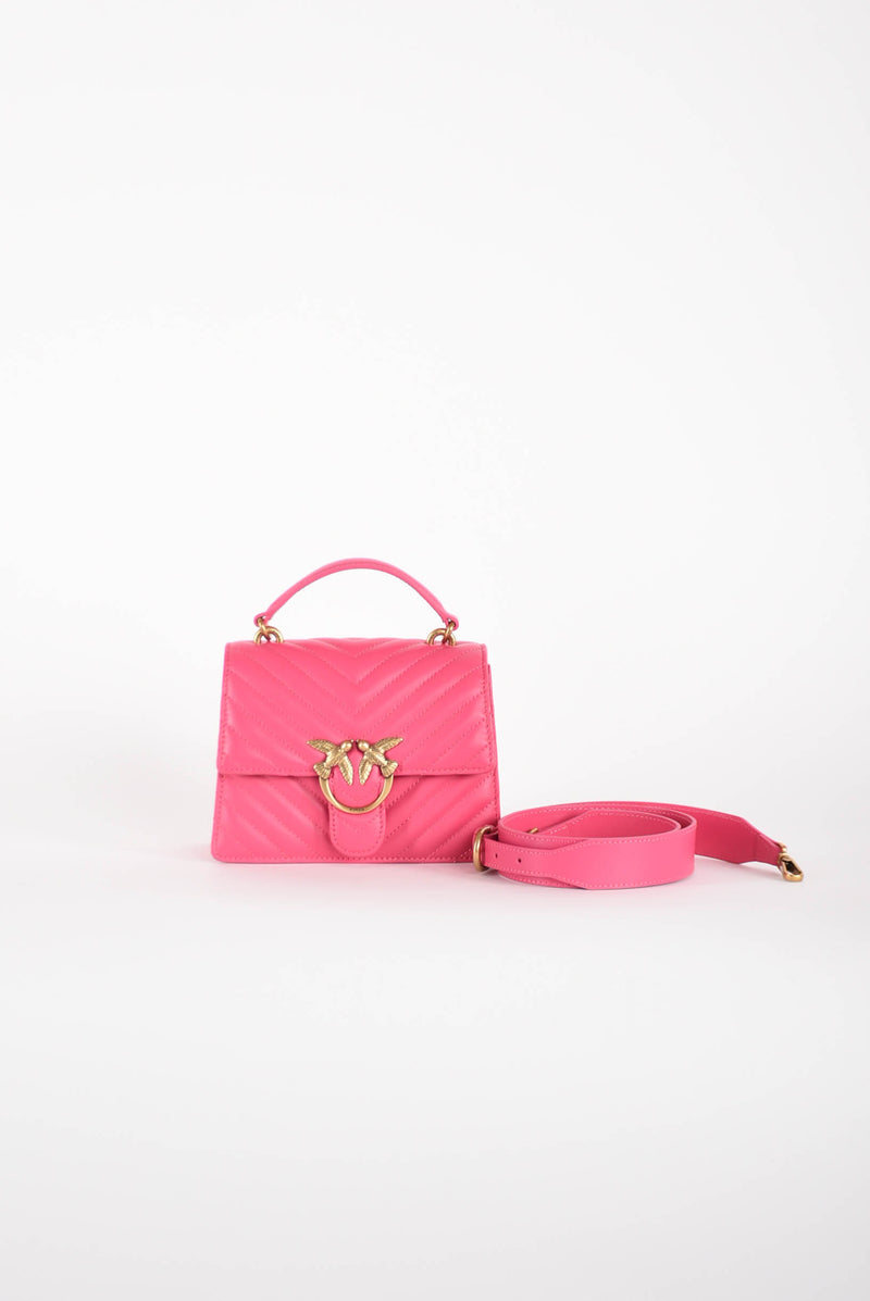 PINKO borsa a tracolla modello love one top handle mini chevron