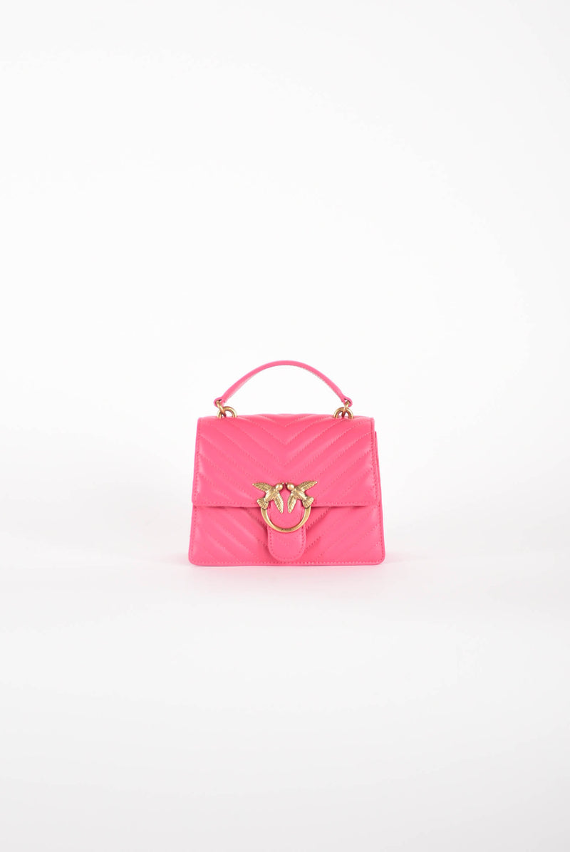 PINKO borsa a tracolla modello love one top handle mini chevron