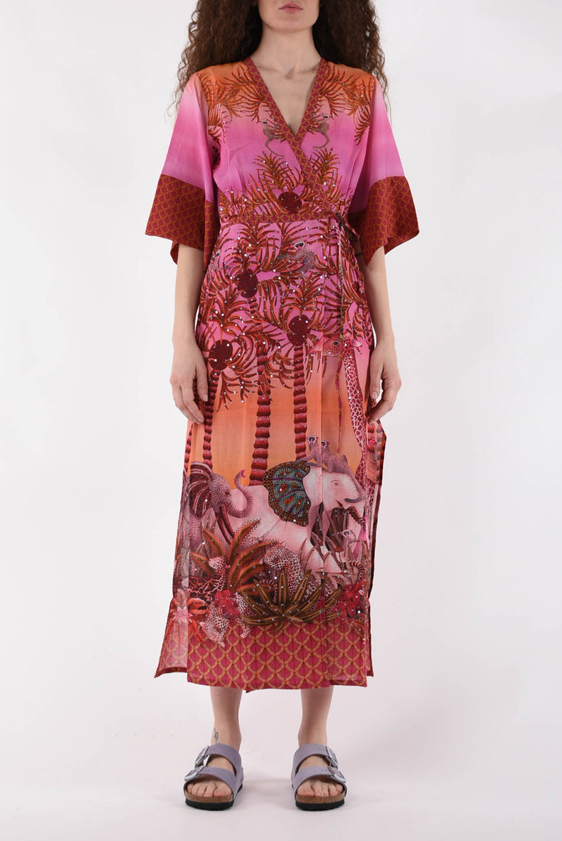 PIN UP kimono modello palm paradise