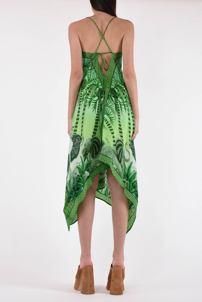 PIN UP abito lungo modello palm paradise