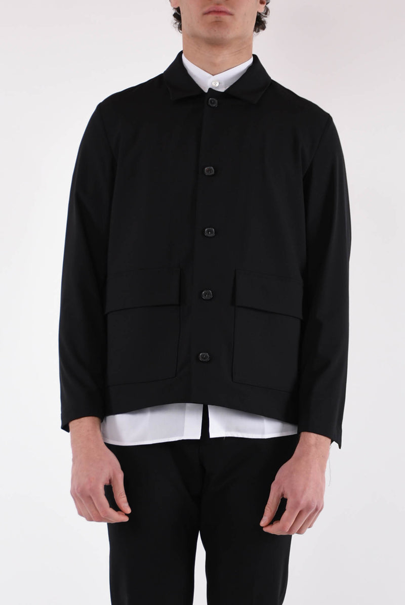 PT TORINO Giacca camicia in fresco lana
