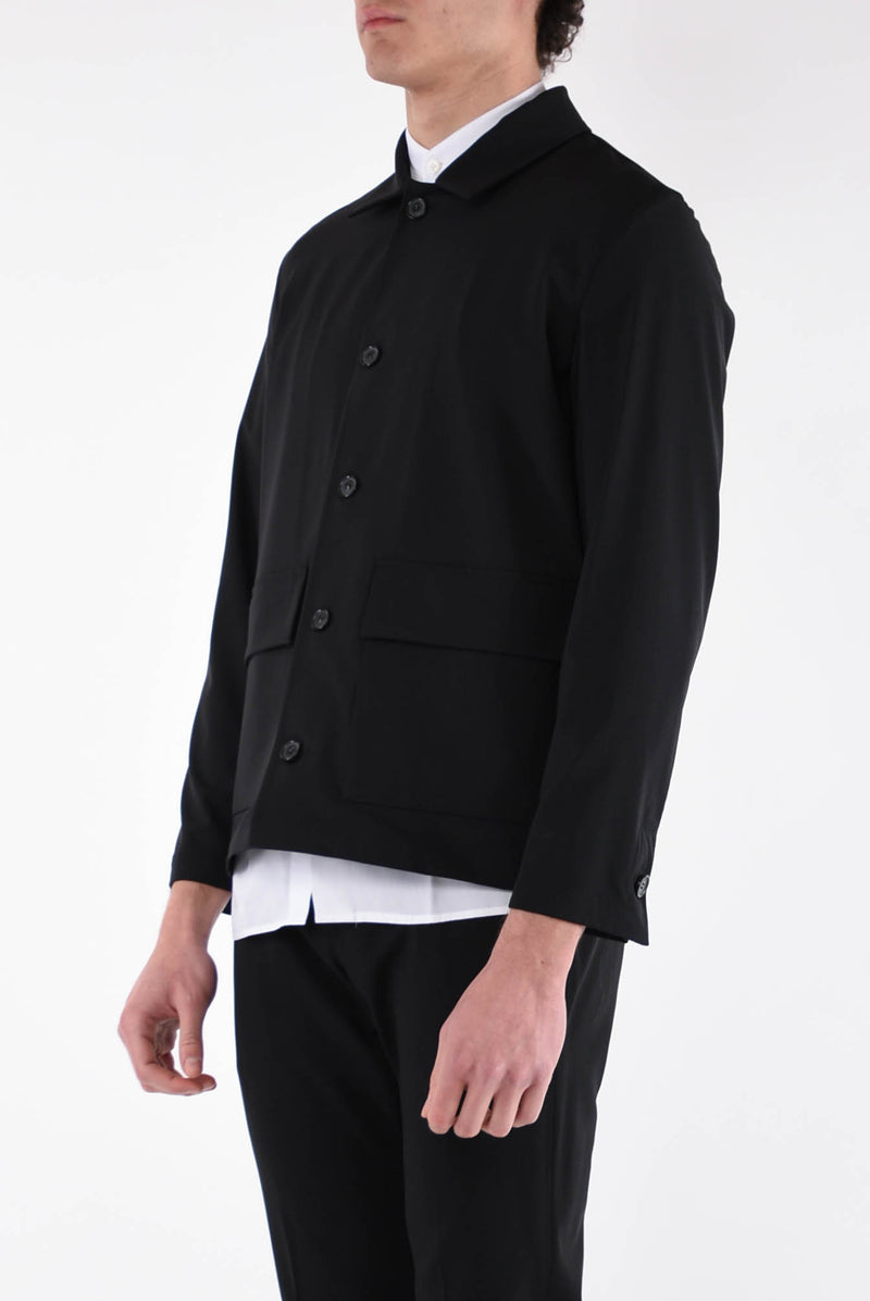 PT TORINO Giacca camicia in fresco lana