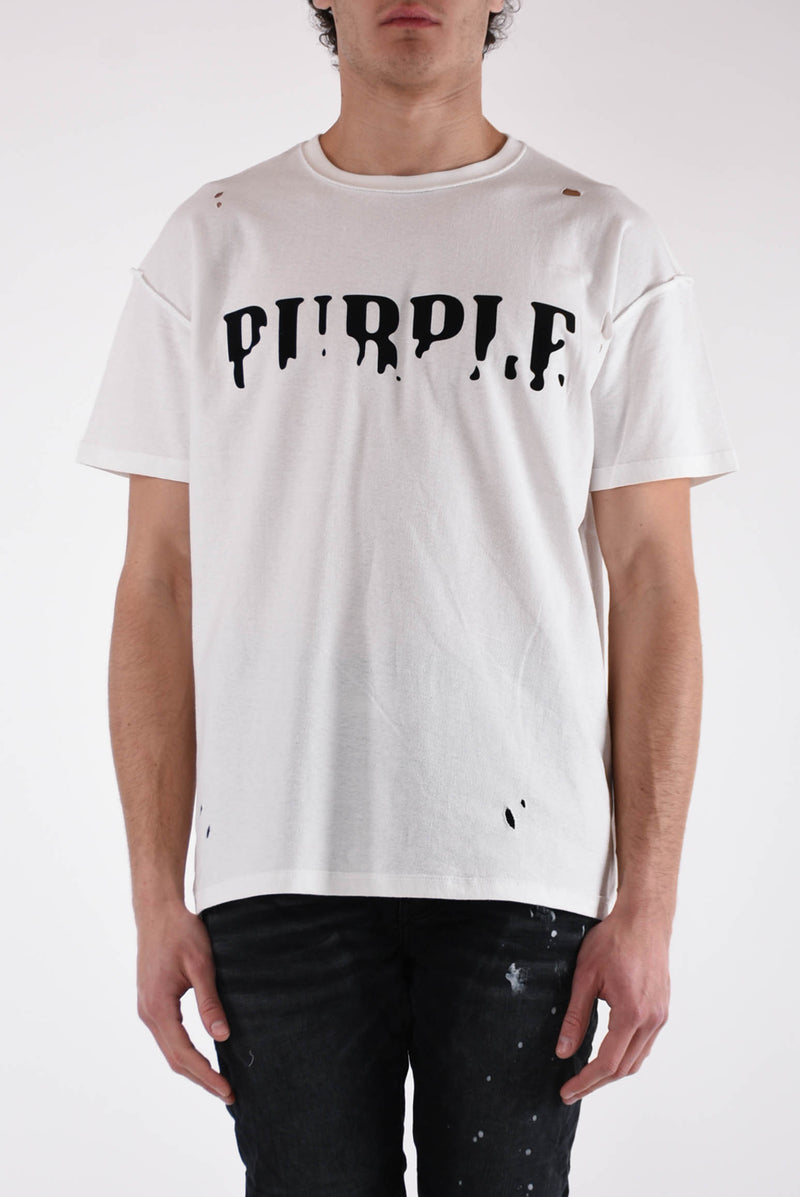 PURPLE T-shirt in cotone