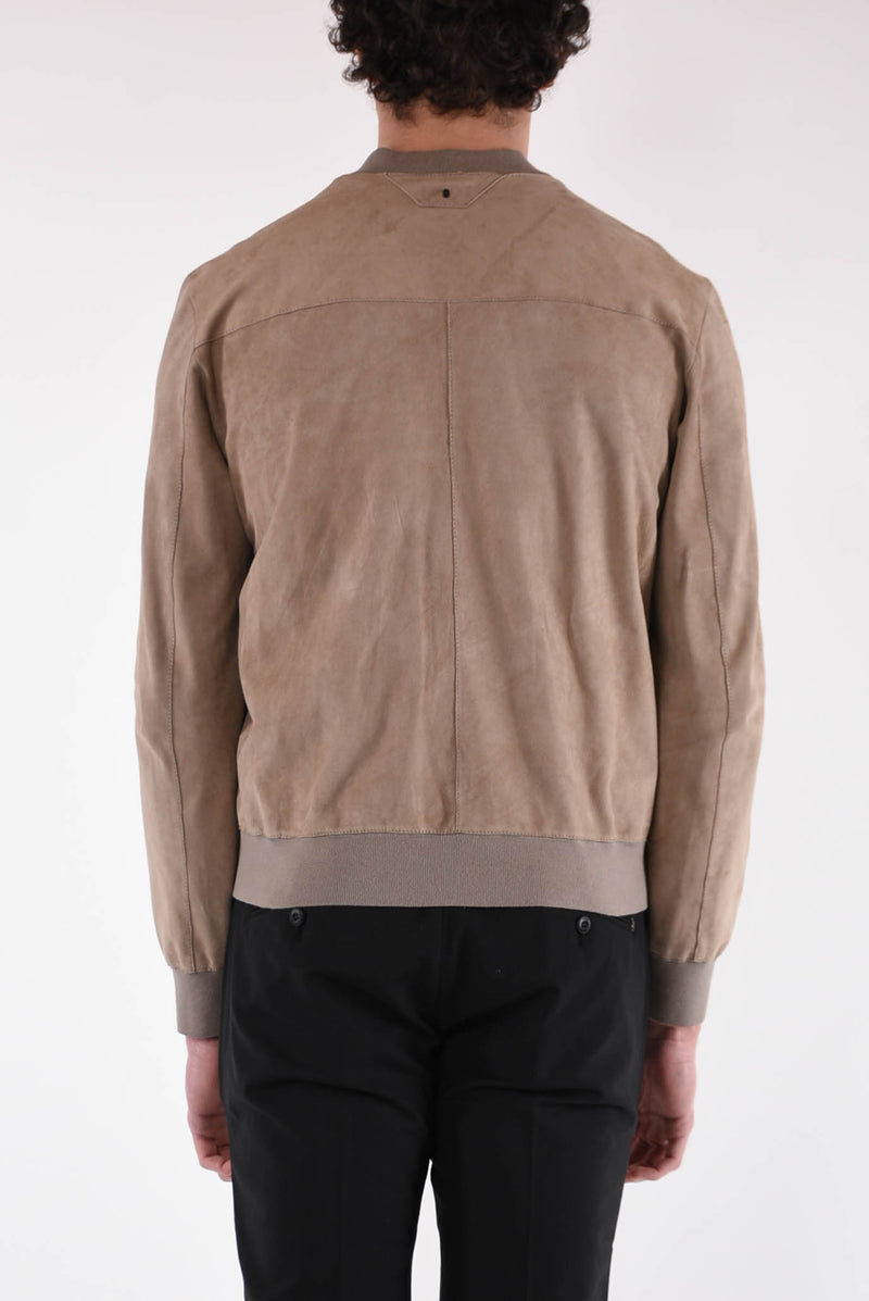 SALVATORE SANTORO Bomber in pelle