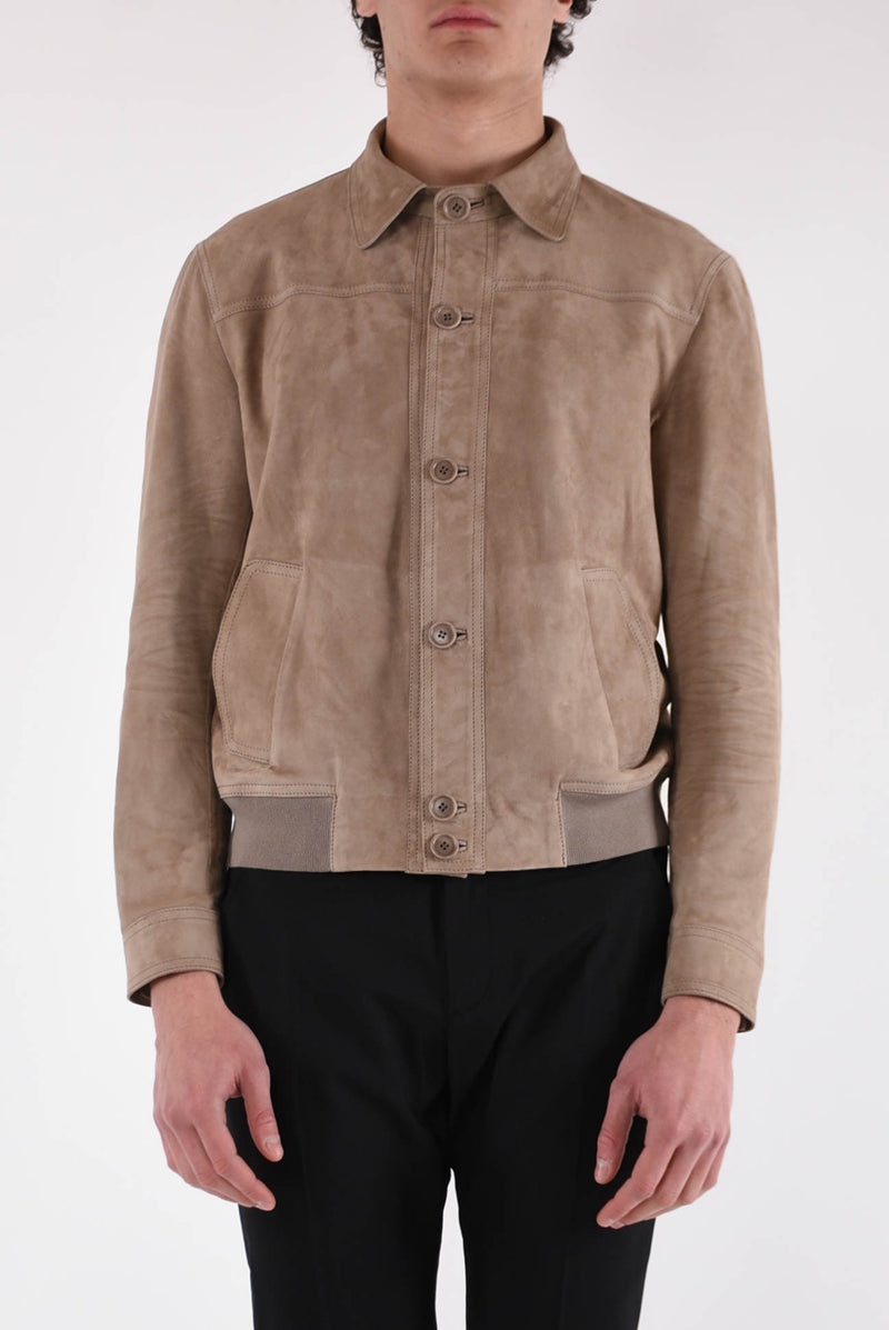 SALVATORE SANTORO Giacca camicia in pelle