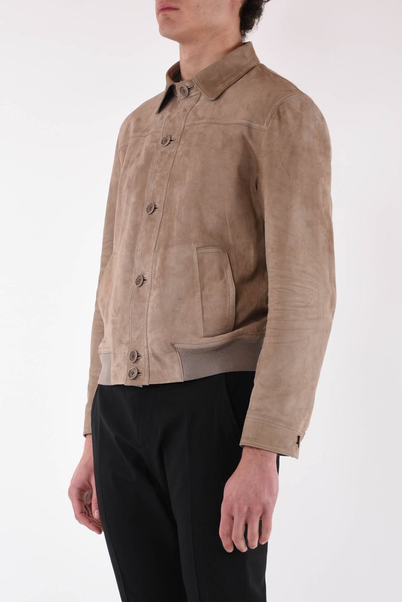 SALVATORE SANTORO Giacca camicia in pelle