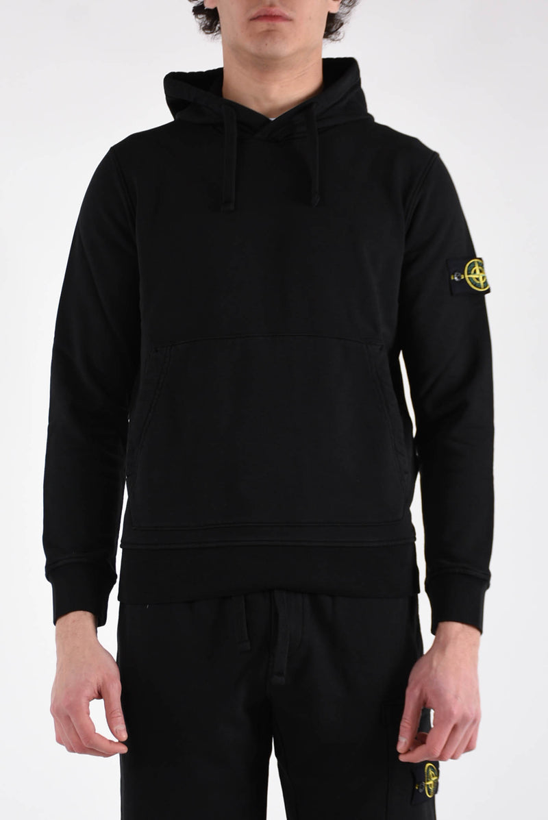 STONE ISLAND Felpa con cappuccio in cotone
