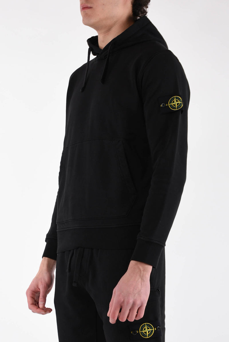 STONE ISLAND Felpa con cappuccio in cotone