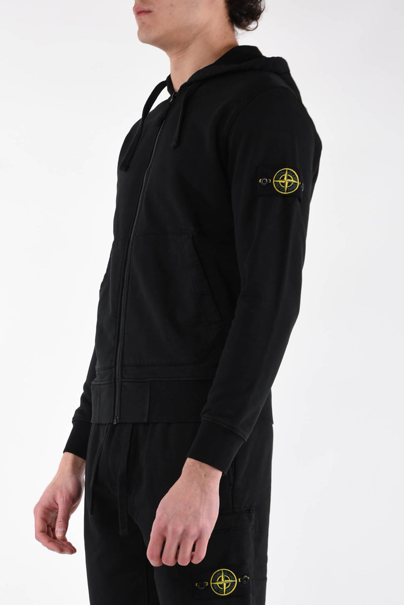 STONE ISLAND Felpa con cappuccio in cotone
