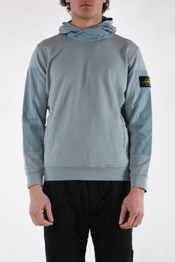 STONE ISLAND Felpa con cappuccio in cotone