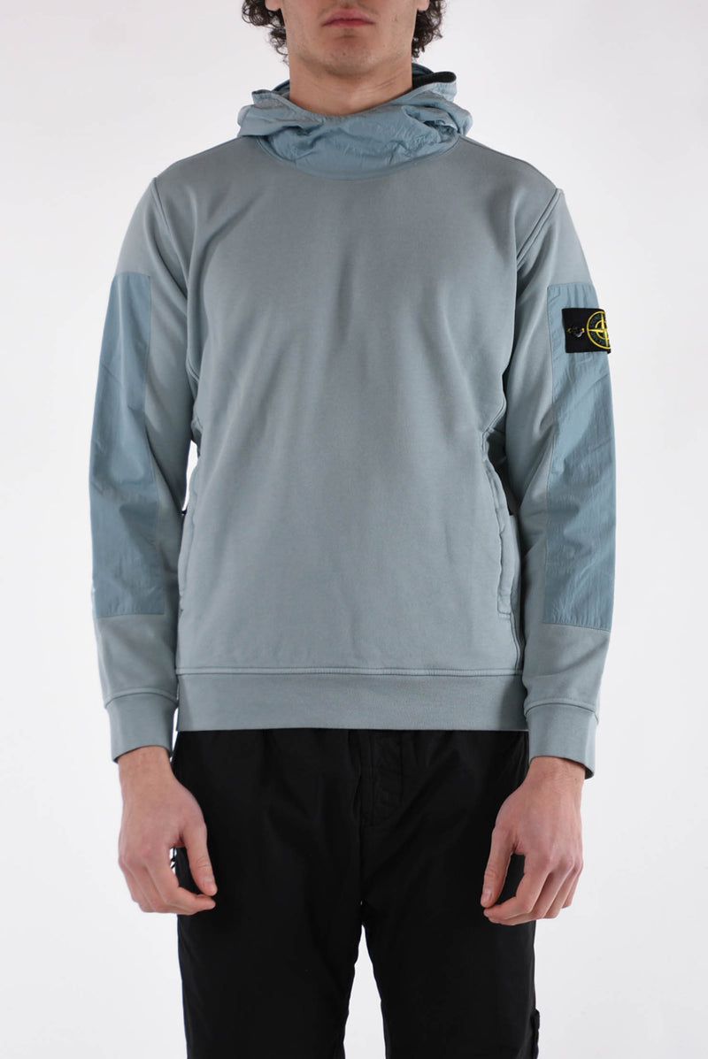STONE ISLAND Felpa con cappuccio in cotone