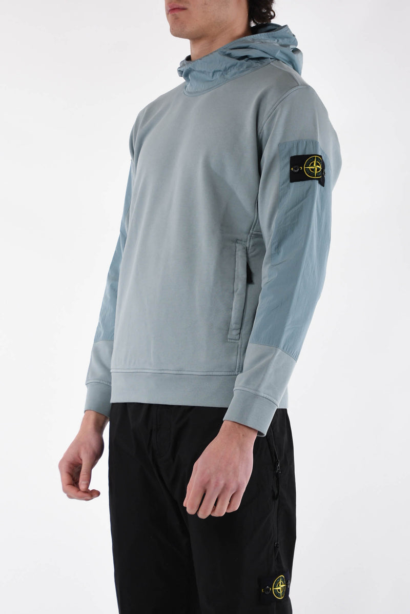 STONE ISLAND Felpa con cappuccio in cotone