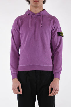 STONE ISLAND Felpa trattamento old in cotone