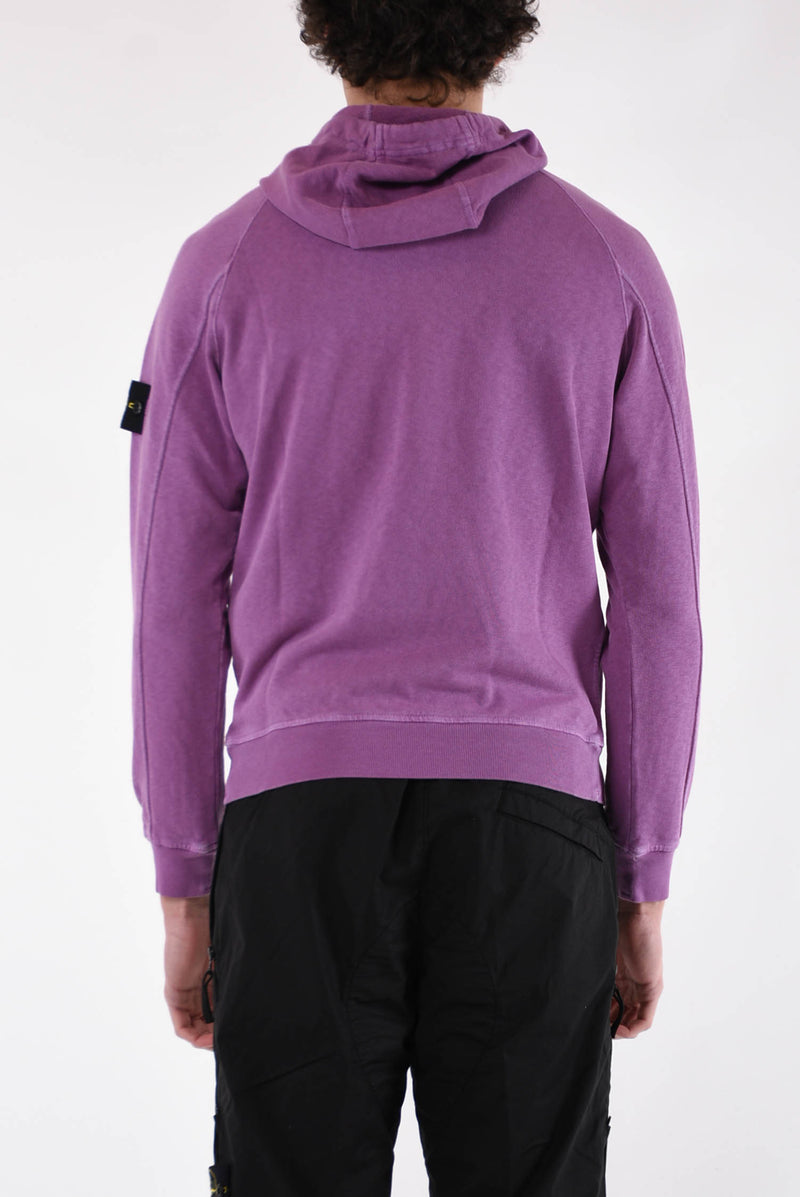STONE ISLAND Felpa trattamento old in cotone