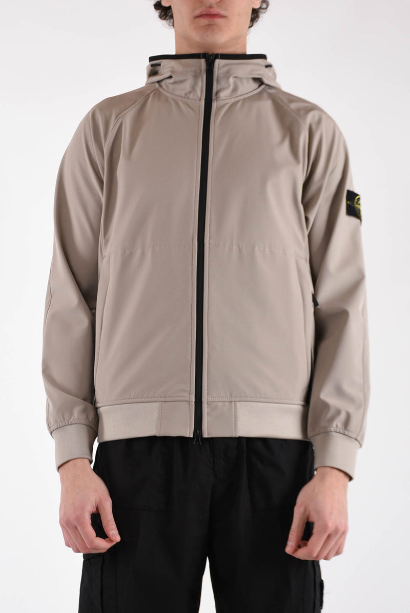 STONE ISLAND Giubbino light soft shell-r_e.dye® technology