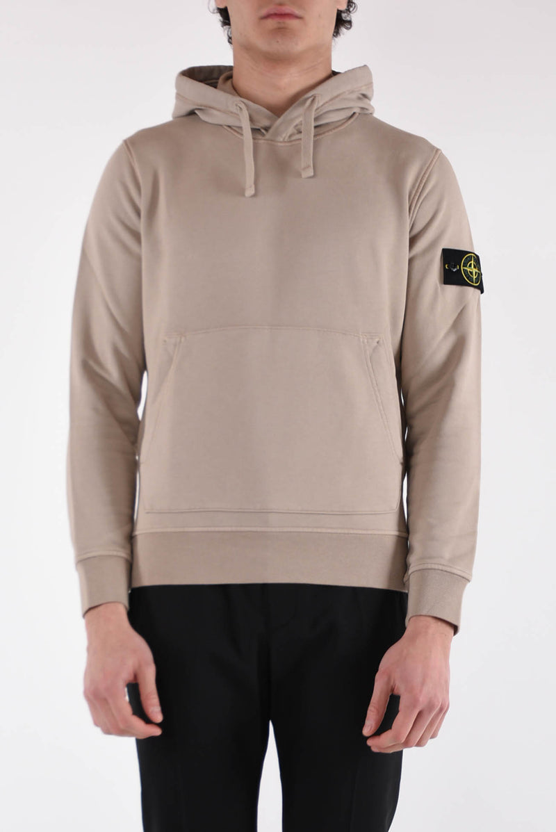 STONE ISLAND Felpa con cappuccio in cotone